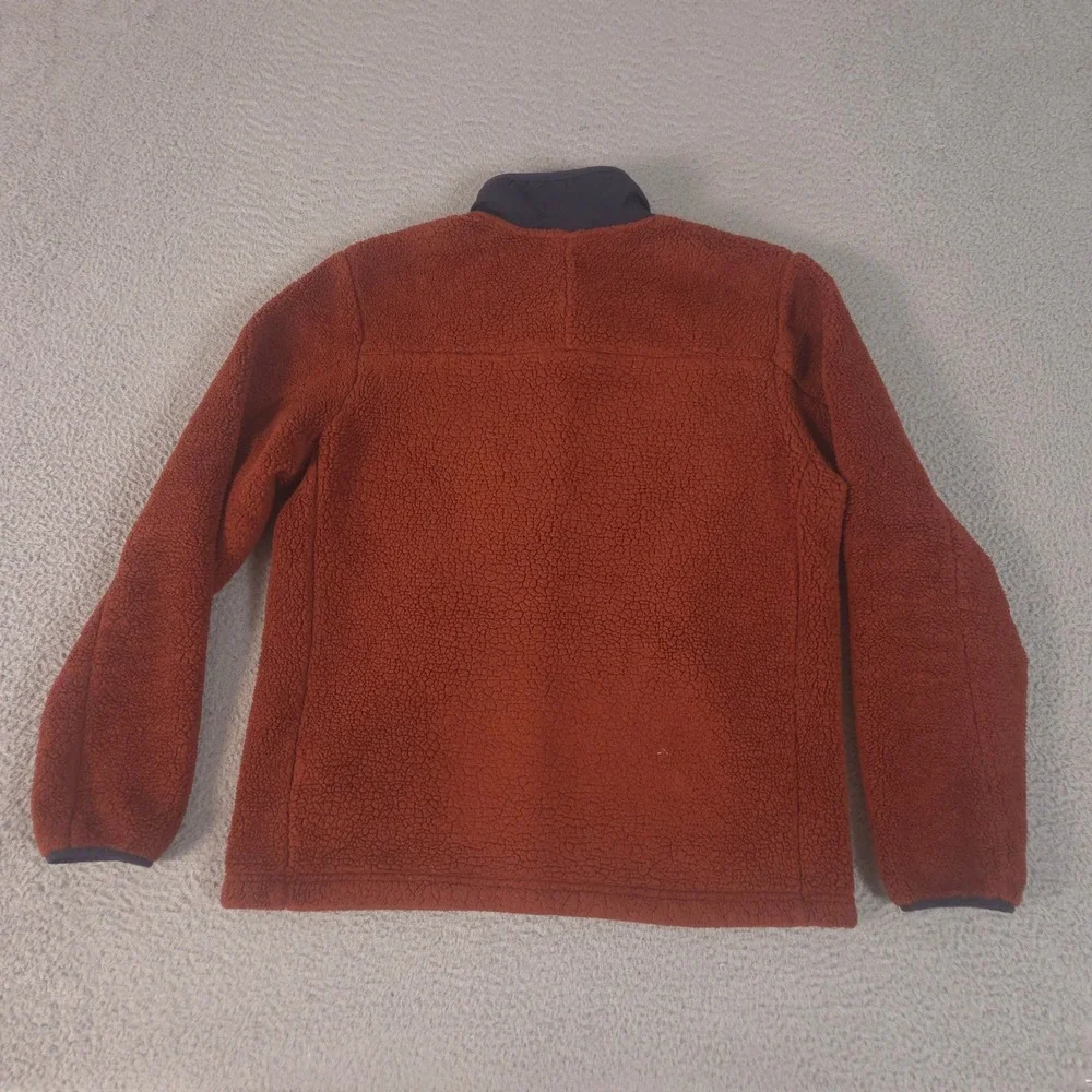 The North Face Jacket Mens Large Rust Cabin Fleece Full-Zip Sherpa Pile Pockets